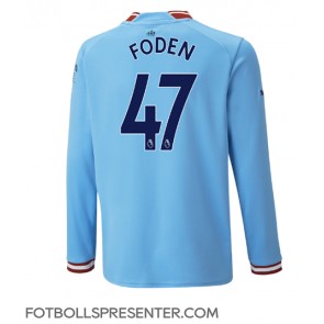 Manchester City Phil Foden #47 Hemma Matchtröja 2022-23 Långärmad
